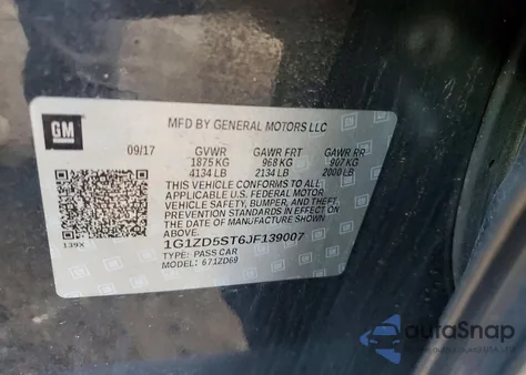 2018 Chevrolet Malibu Lt z USA, uszkodzony, nr VIN 1G1ZD5ST6JF139007